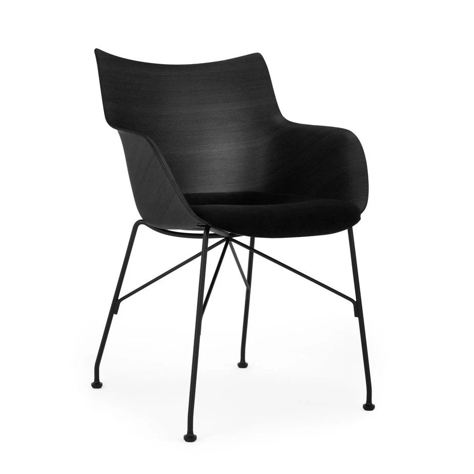 Kartell Q/Wood Armchair Soft w Black Frame