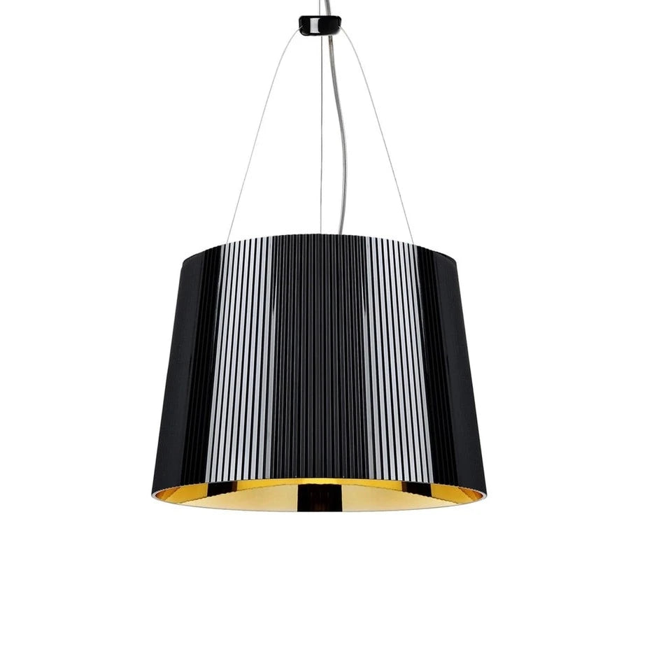 Kartell Ge Solid Finish Black Gold Suspension Light