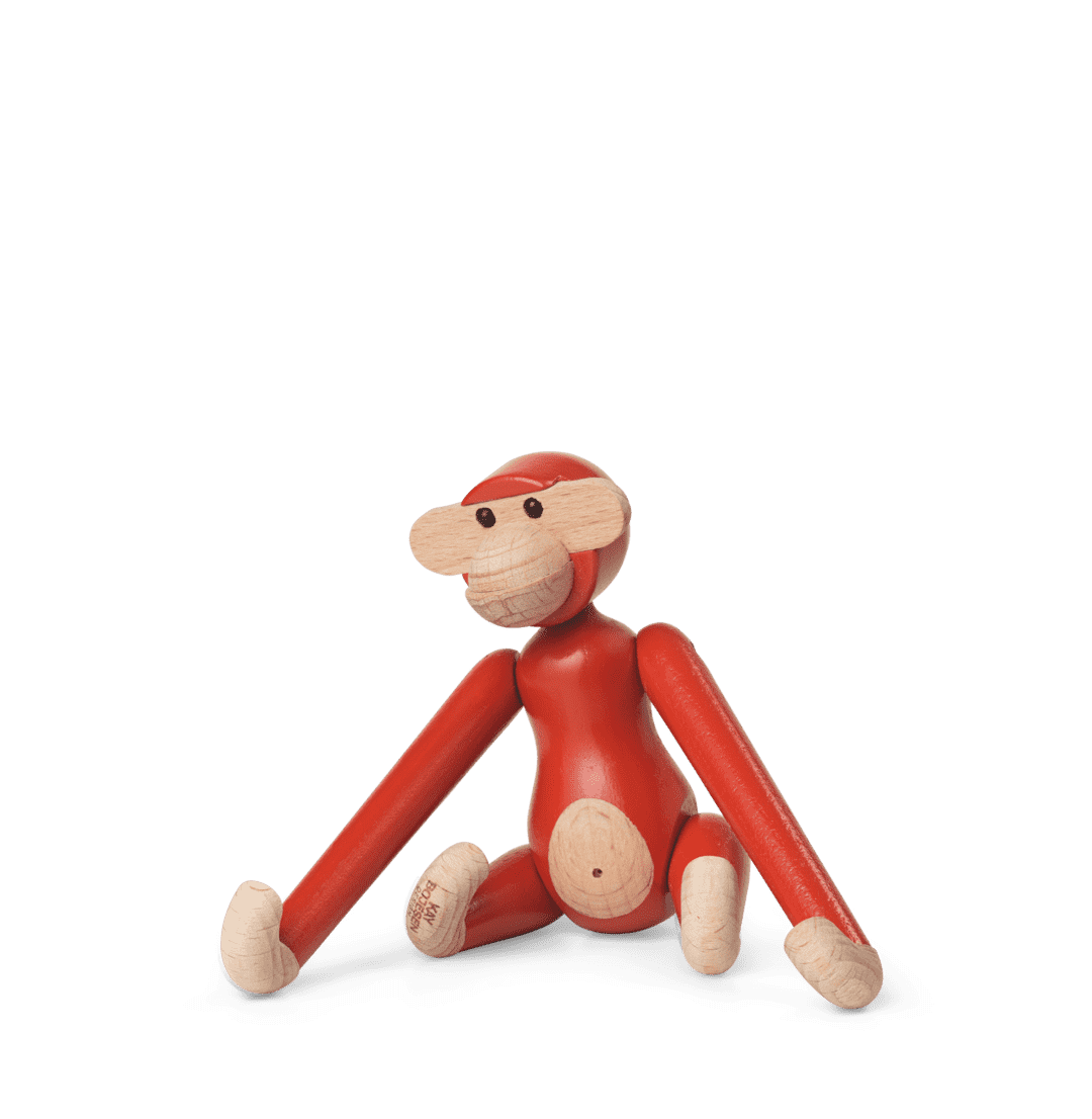 Kay Bojesen ABE Mini Monkey Wooden Figure Painted beech