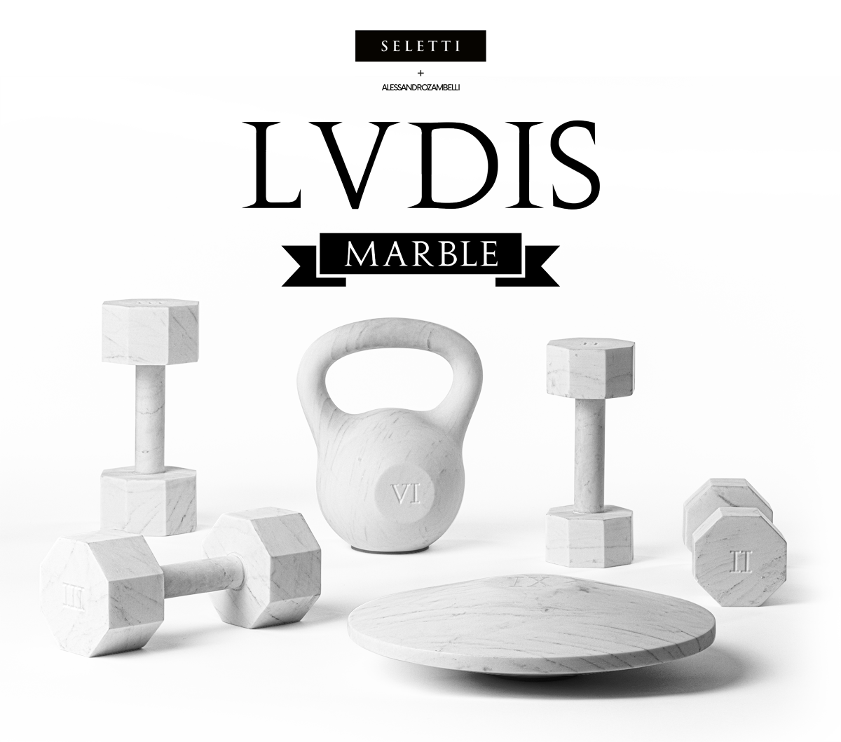 Seletti Lvdis Marble Set 2 Dumbell KG. 3