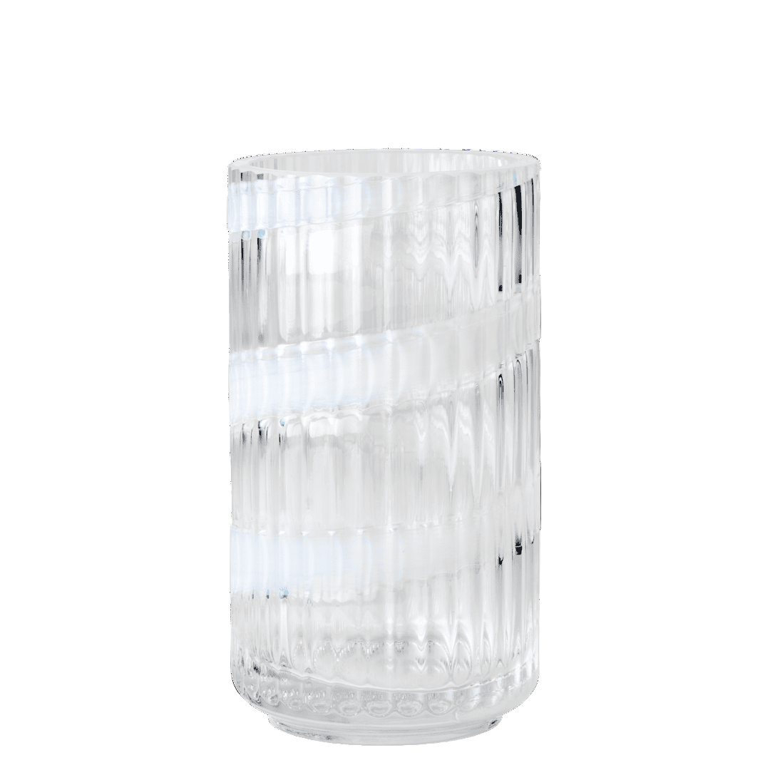 Lyngby Porcelaen Swirl White Glass Vase