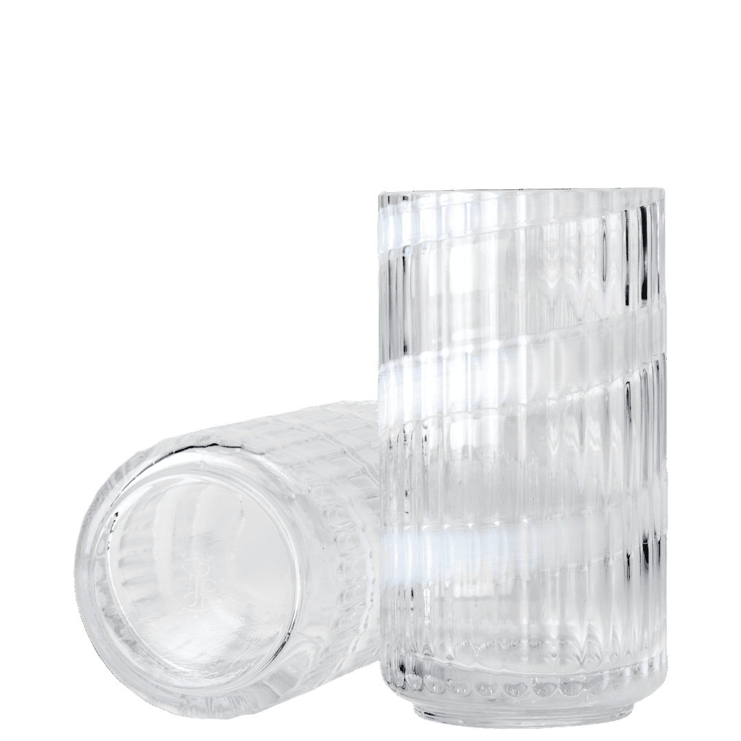 Lyngby Porcelaen Swirl White Glass Vase