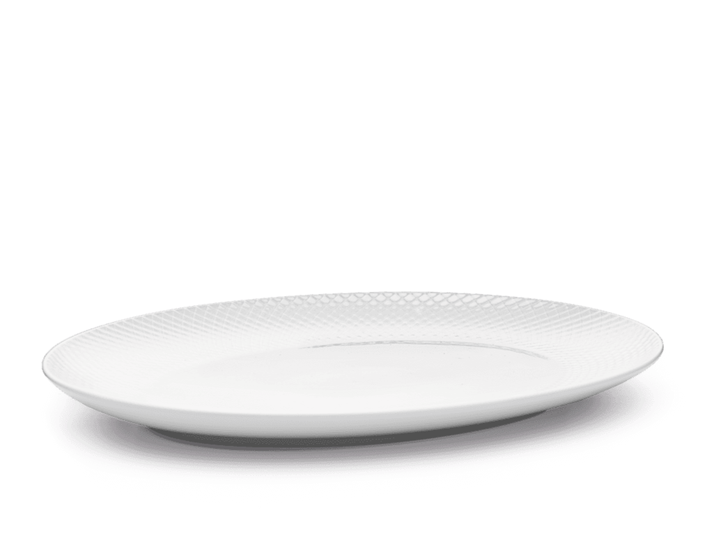 Lyngby Porcelaen RHOMBE Oval Serving Dish