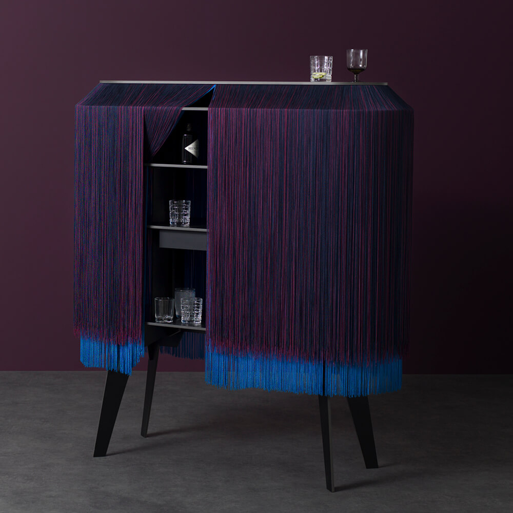 ibride Alpaga Crepuscule Fringe Cabinet