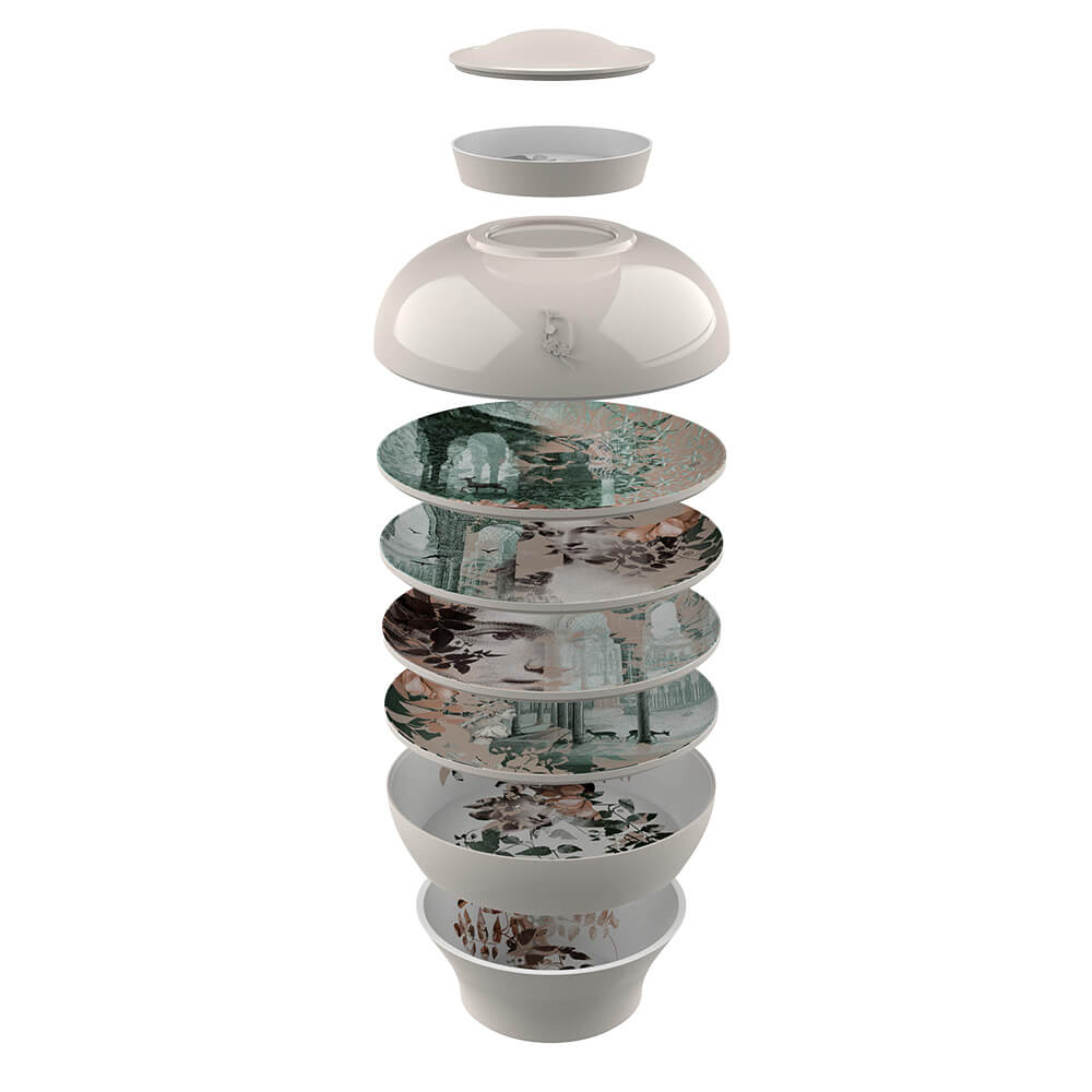 ibride Yuan Alhambra Stackable Dishes 9pcs