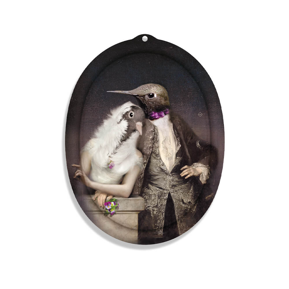 ibride Le Boudoir The Lovebirds Small Mural Tray