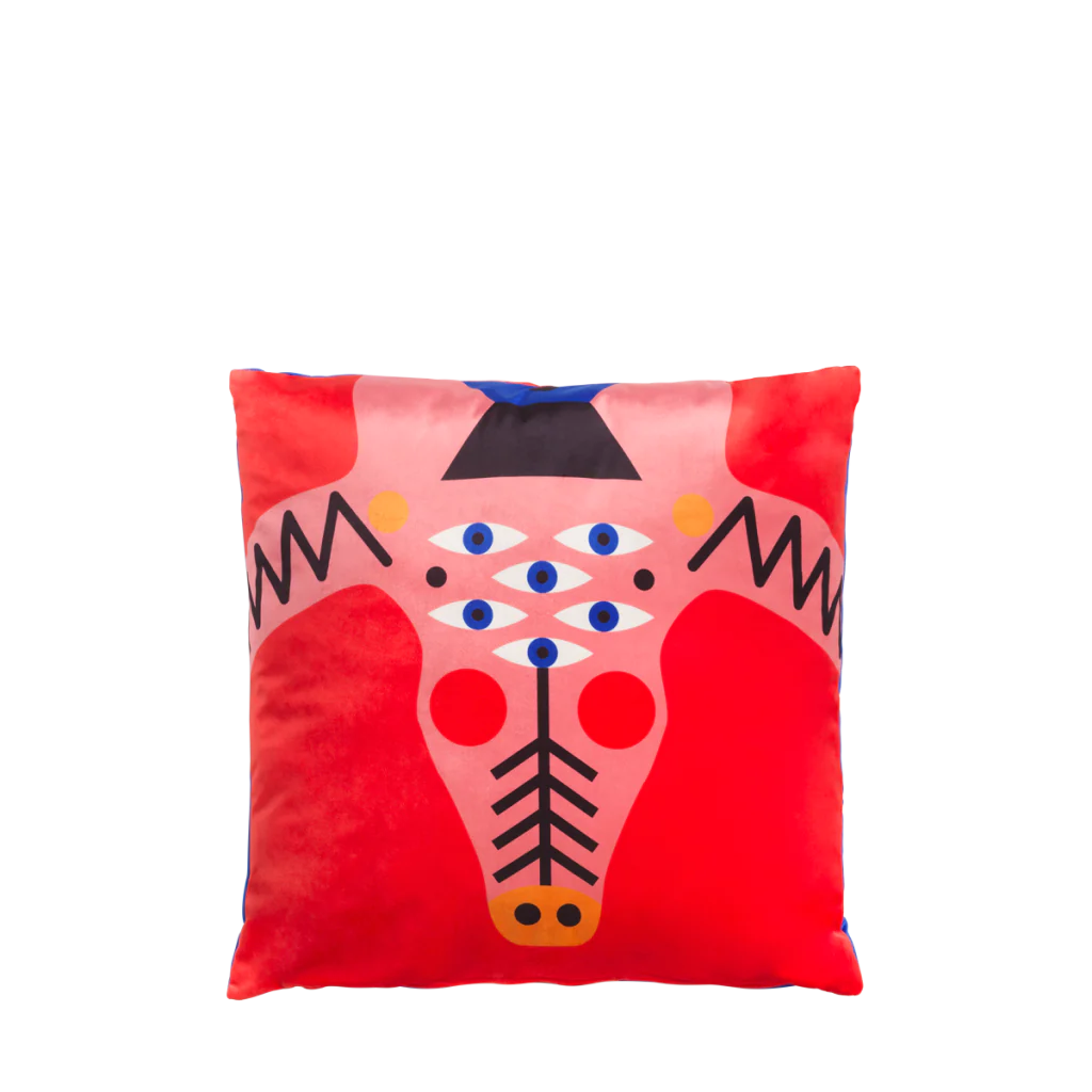 Qeeboo Oggian Crocopink Cushion