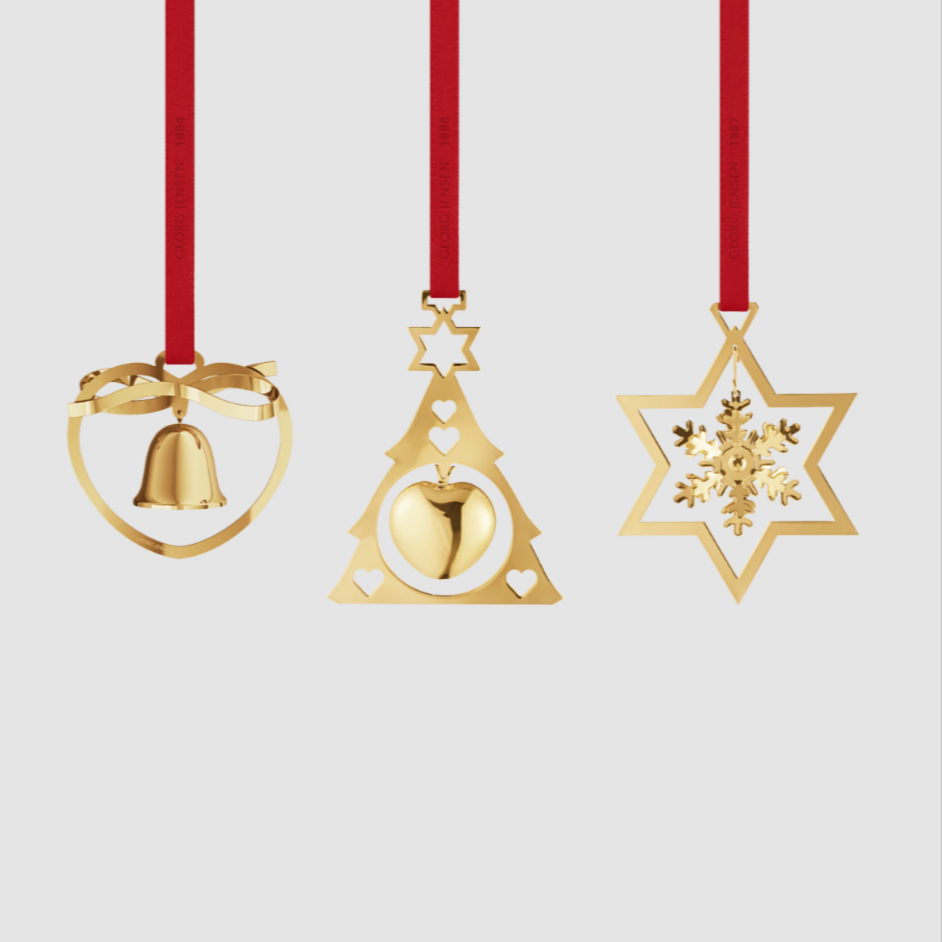 Georg Jensen Christmas Miniature Mobile Set Gold 2024