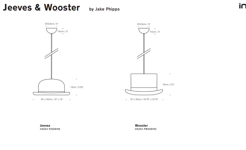 Innermost Wooster lampe chapeau, suspension design par Jake Phipps - Décoration Innermost Wooster lampe chapeau, suspension design par Jake Phipps - Décoration