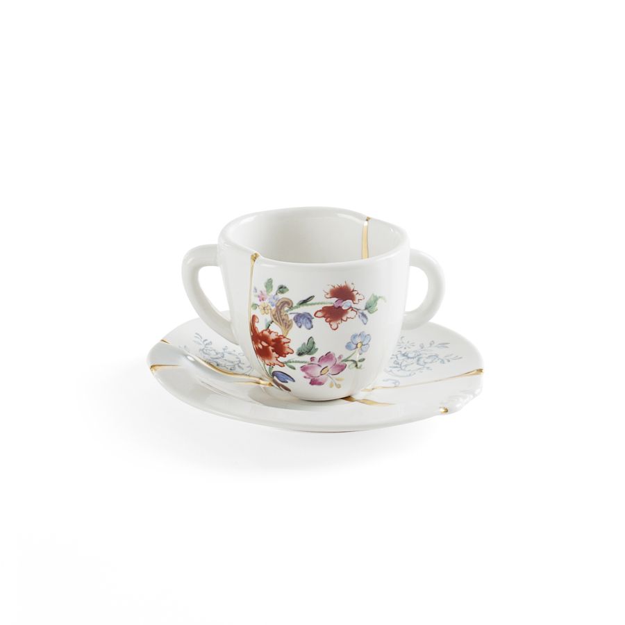 Seletti Kintsugi Coffee Cup with Saucer