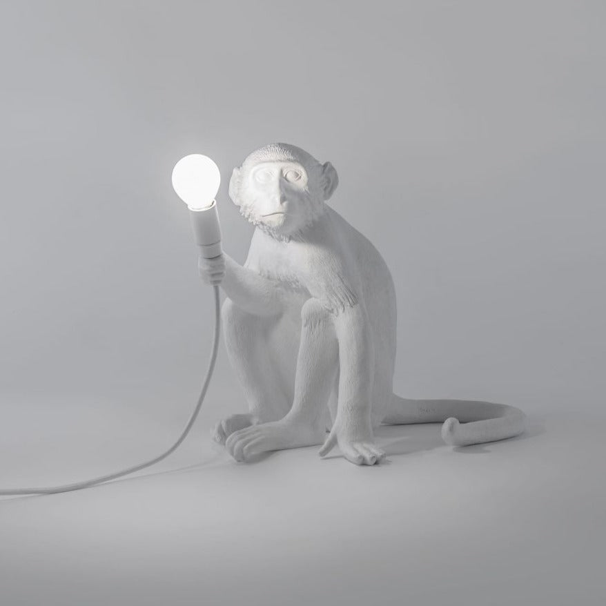 Seletti MONKEY Sitting White Outdoor Light