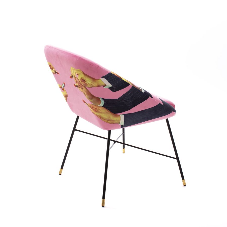 Seletti ToiletPaper Padded Chair Lipsticks Pink