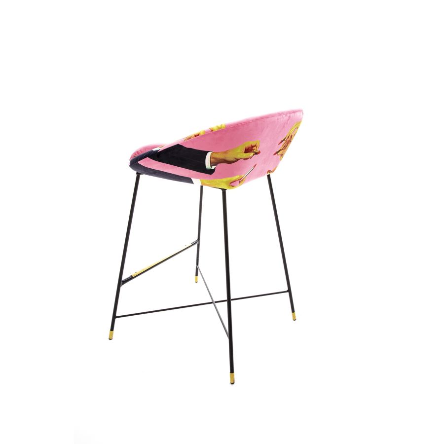 Seletti ToiletPaper High Stool Pink Lipsticks