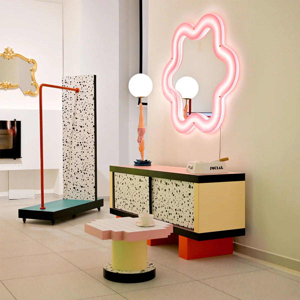 Seletti Super Coffee Table Blue Grid