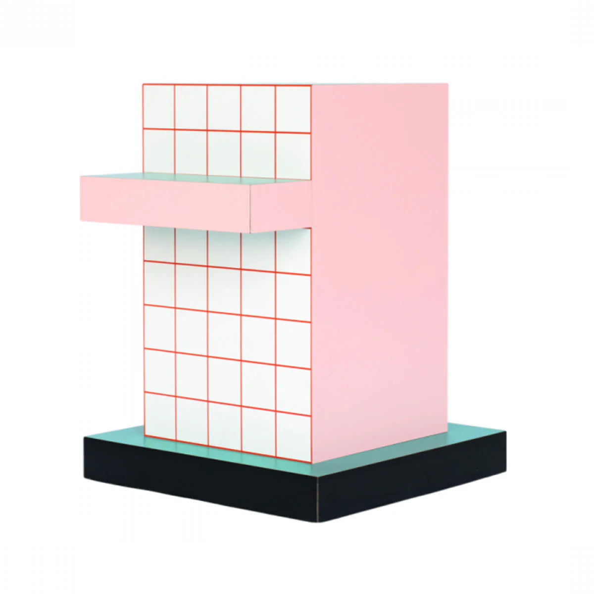 Seletti Super Side Table Red Grid
