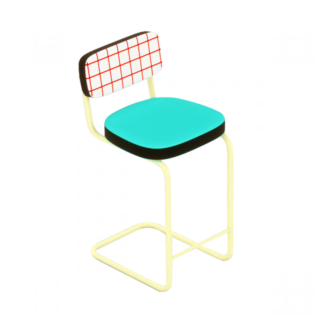 Seletti Super Counter Stool Red Grid