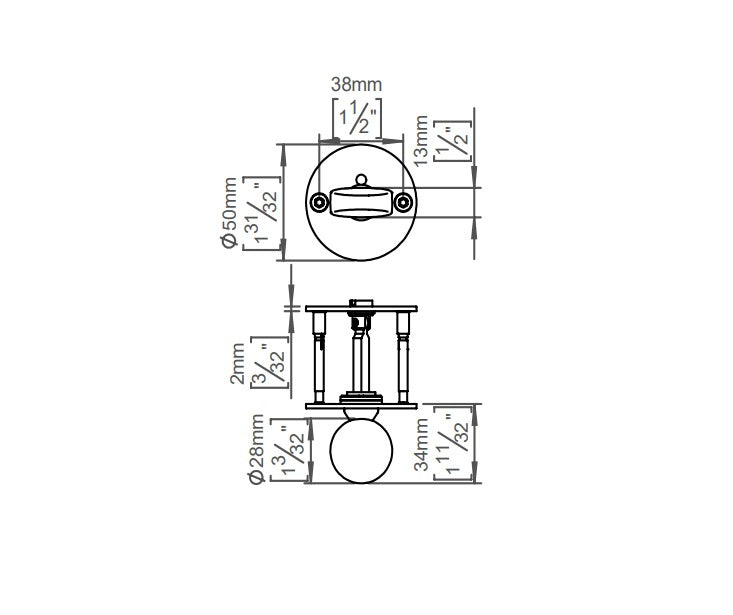 d line AJ Toilet Door Indicator Charcoal