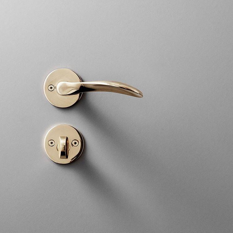 d line Lever Handle AJ111 Large Brass by Arne Jacobsen