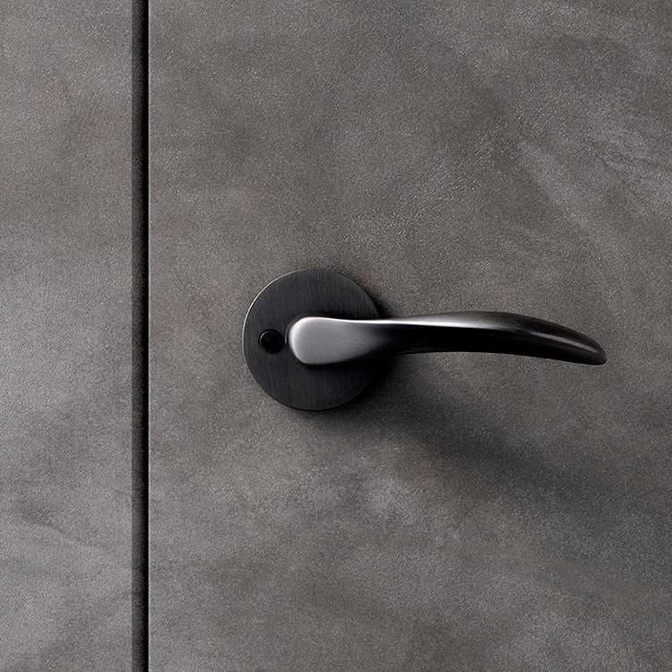 d Line Lever Handle AJ97 Small Charcoal by Arne Jacobsen