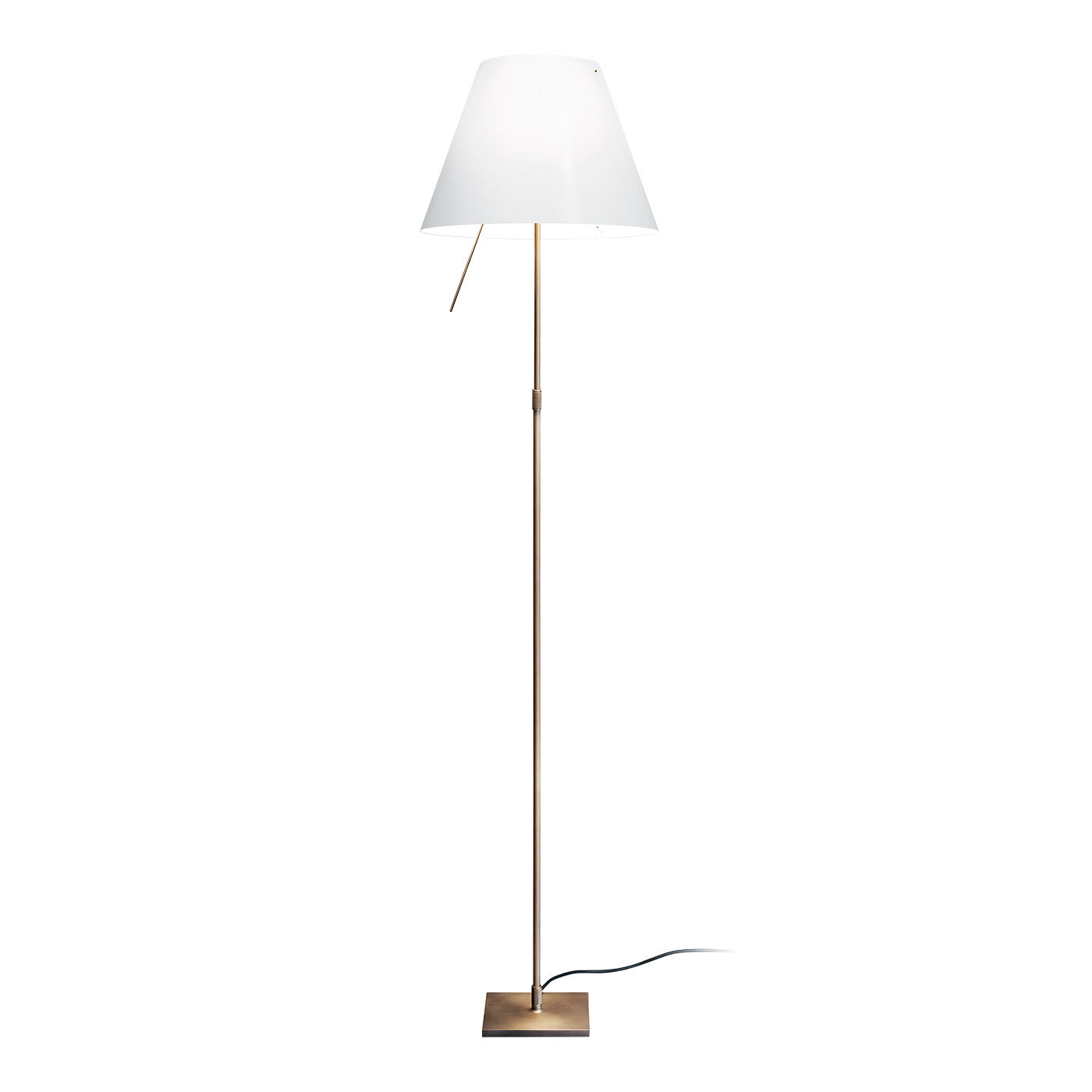 Luceplan Costanza Telescopic Senor Floor Light Brass