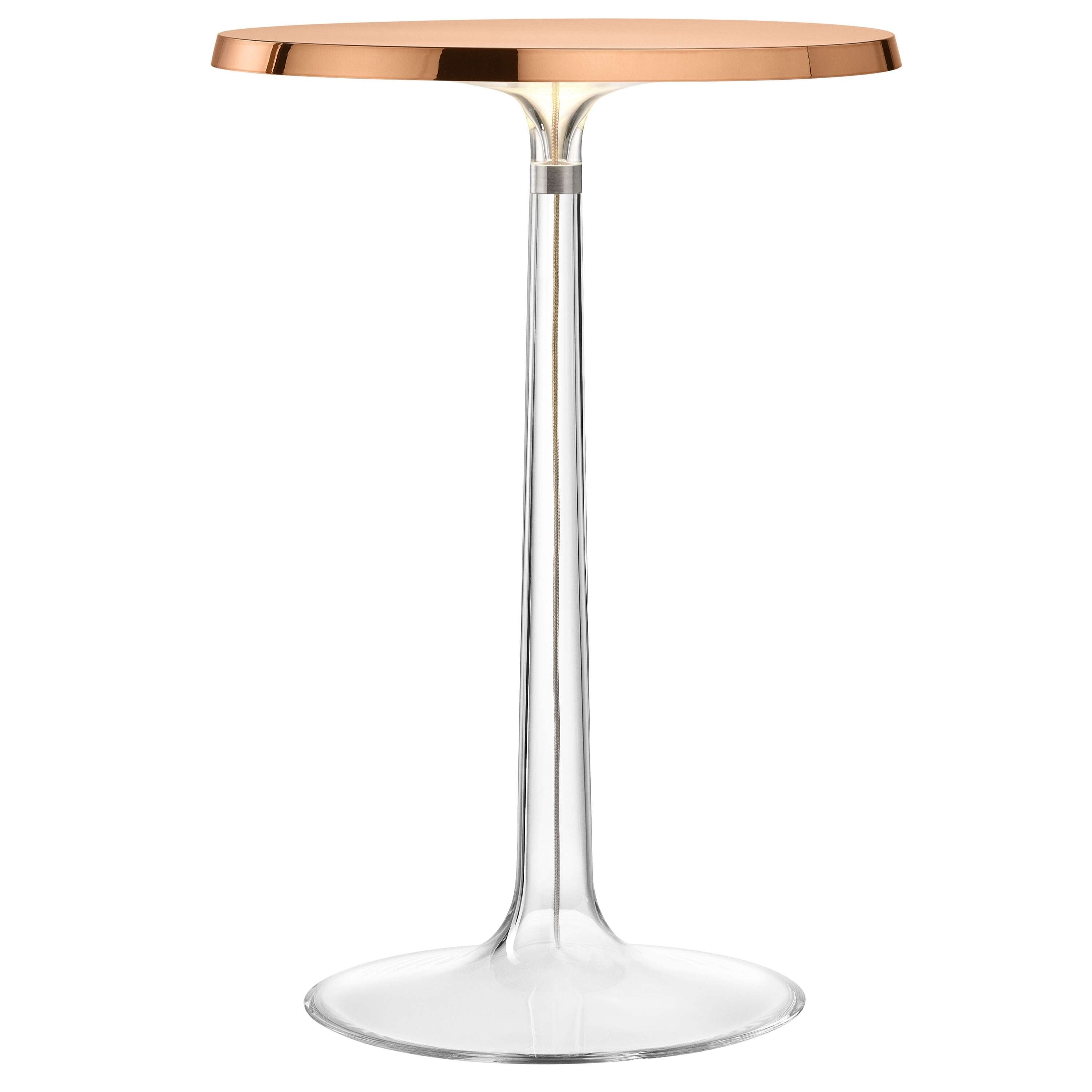 Flos Bon Jour Transparent Table Light Copper Top