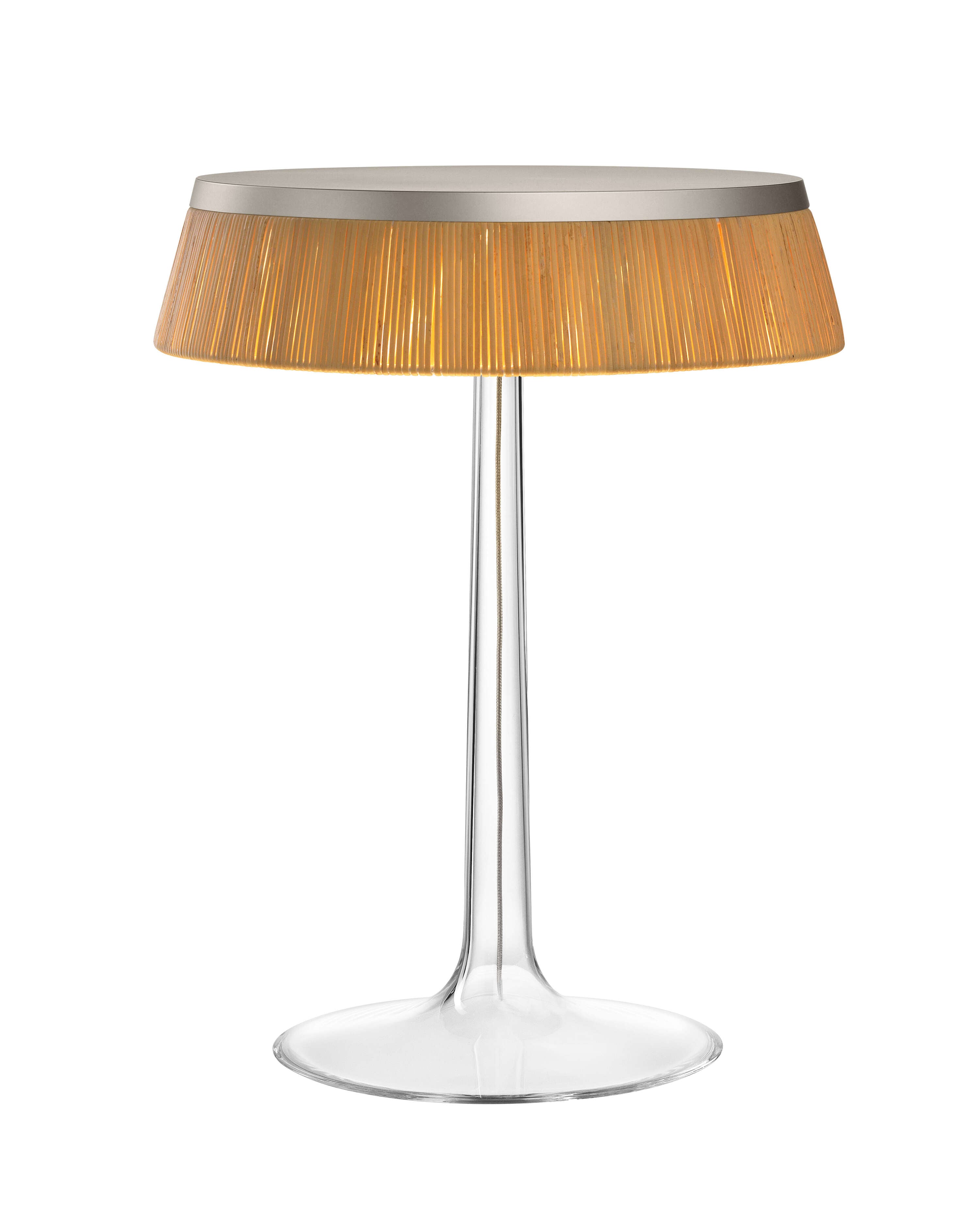 Flos Bon Jour Table Light Matt Chrome by Philippe Starck