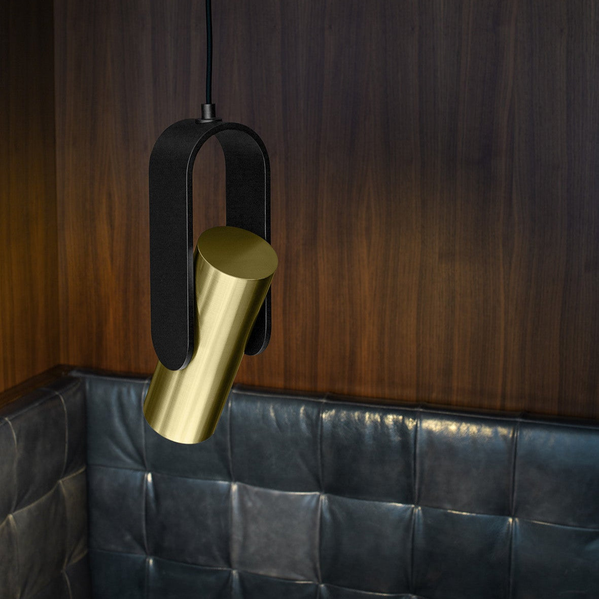 TOOY Nastro Pendant Light Black w Brass