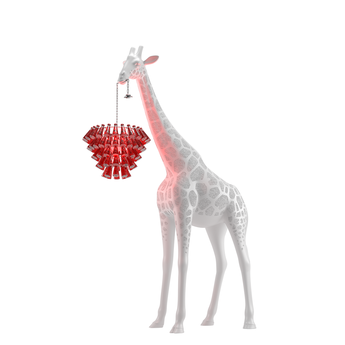 Qeeboo GIRAFFE in Love Outdoor Floor Light M CAMPARI