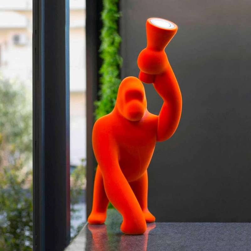 Qeeboo KONG Gorilla XS Table  Light Velvet Finish