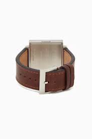 Qlocktwo Replacement Vintage Brown Leather Watch Strap