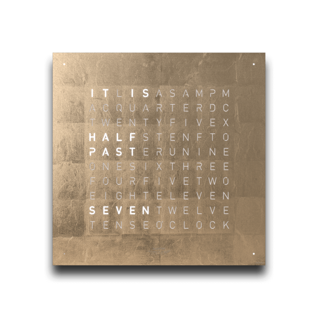 QLOCKTWO Earth 45 Clock Universe Edition Moon Gold Lt Ed