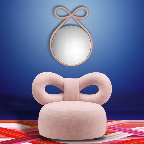 Qeeboo RIBBON Mirror 55cm Meta lFinish