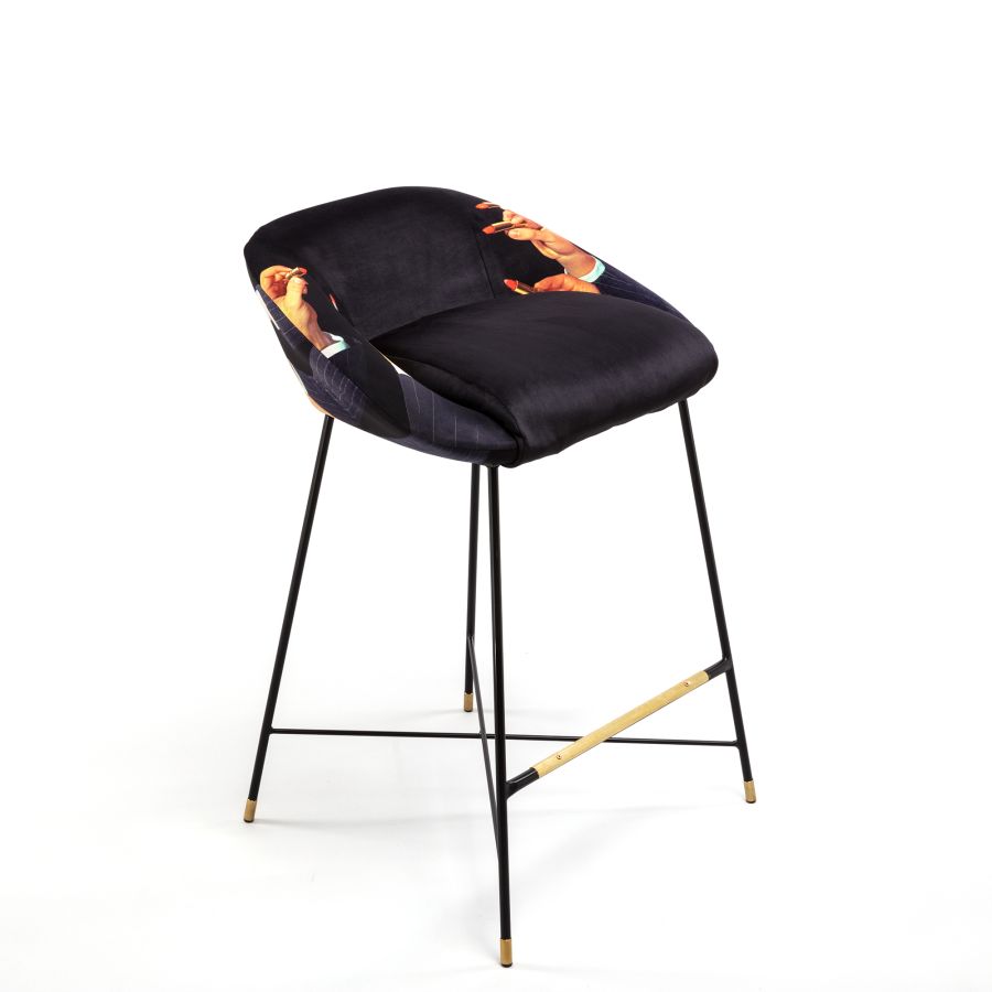 Seletti ToiletPaper High Stool Black Lipsticks