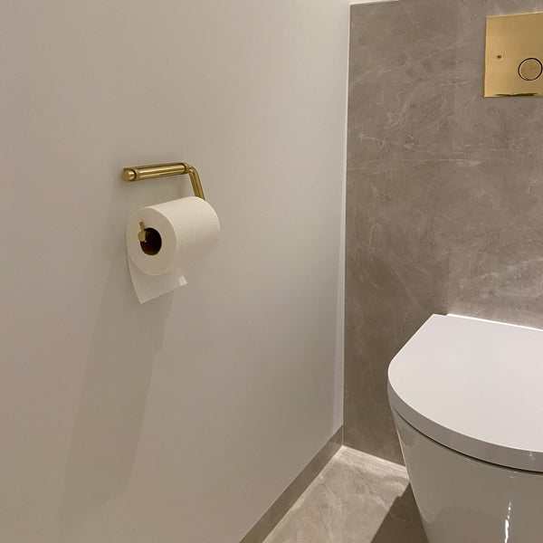 d Line Toilet Roll Holder Brass