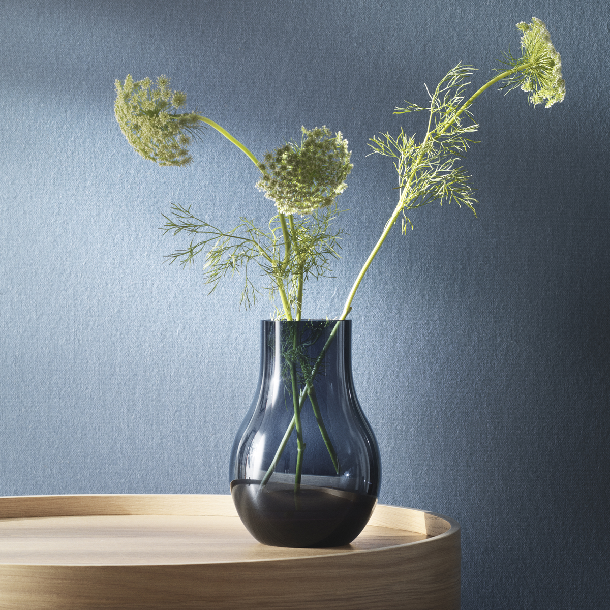 Georg Jensen CAFU Blue Glass Vase Georg Jensen CAFU Blue Glass Vase