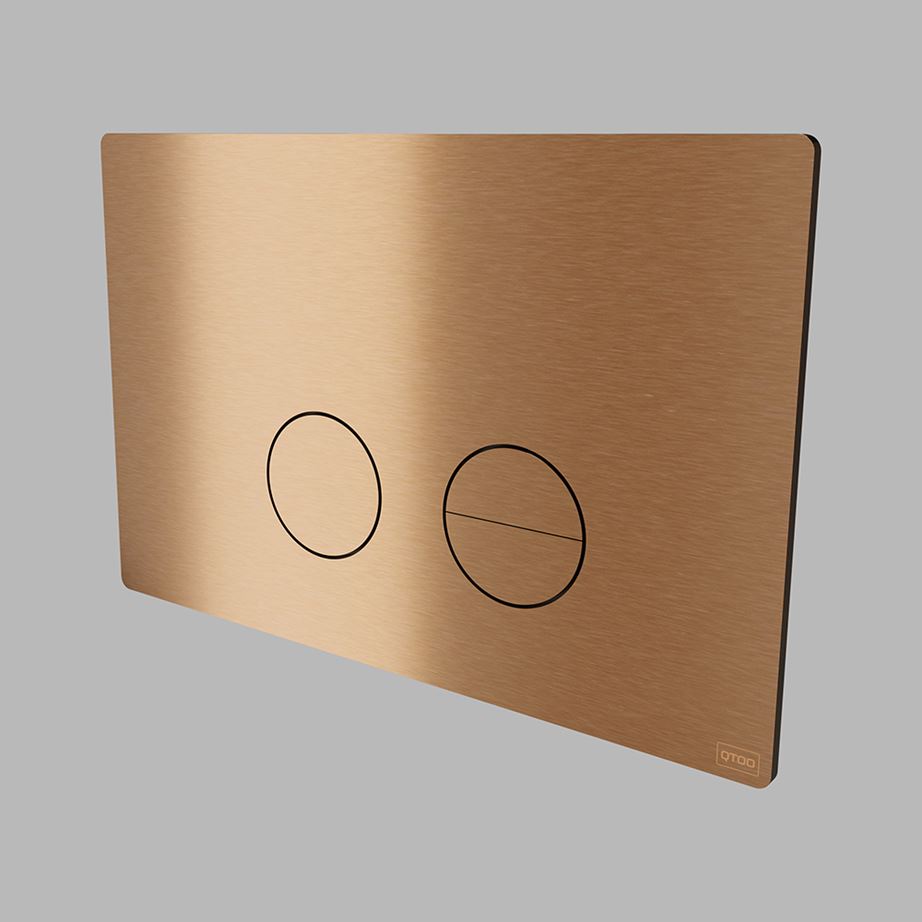 d line Qtoo Toilet Push Button Flush Copper