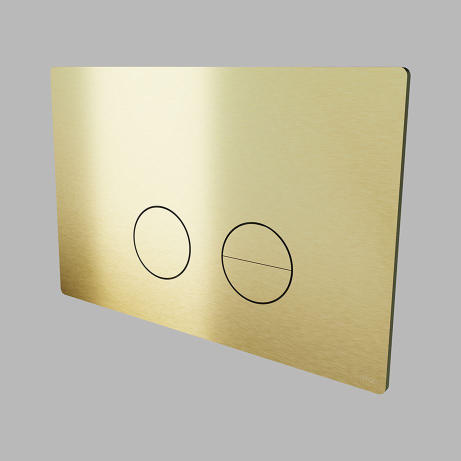 d line Qtoo Toilet Push Button Flush Brass