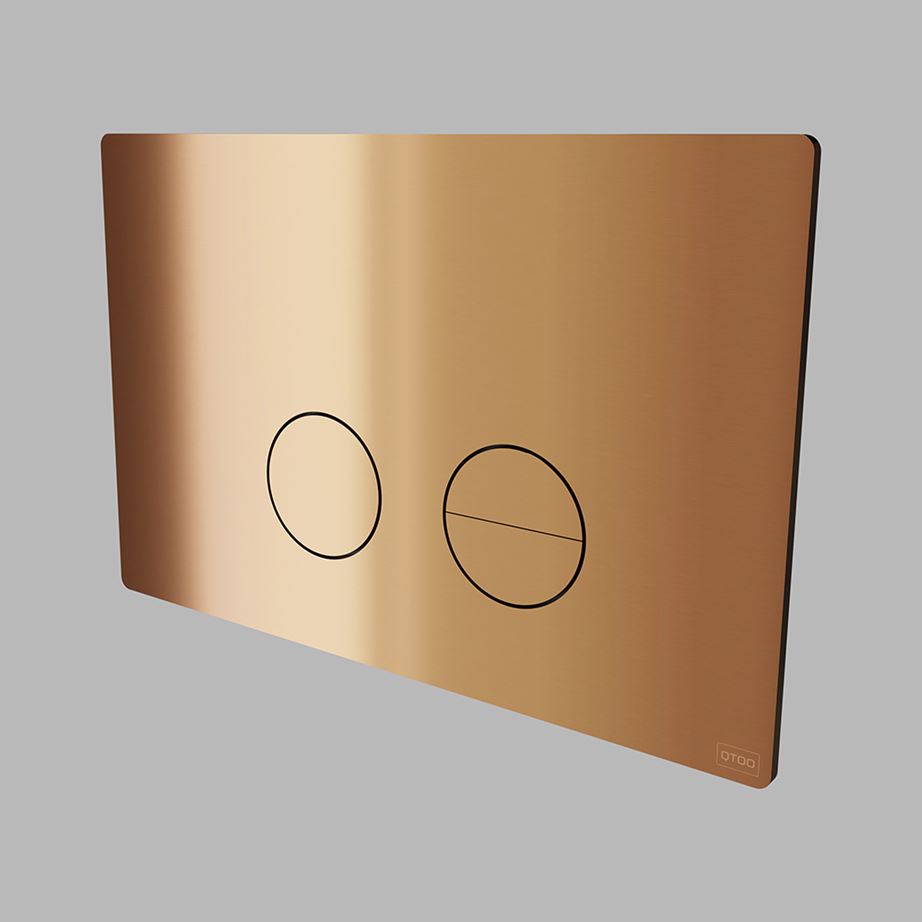 d line Qtoo Toilet Push Button Flush Copper