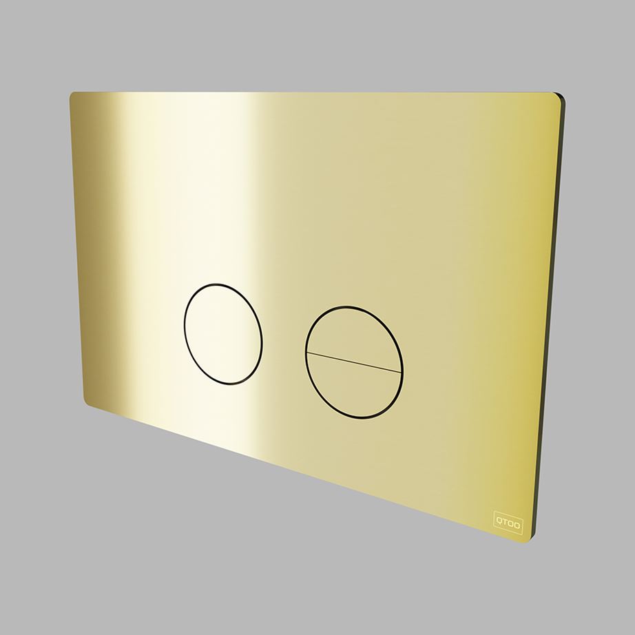 d line Qtoo Toilet Push Button Flush Brass