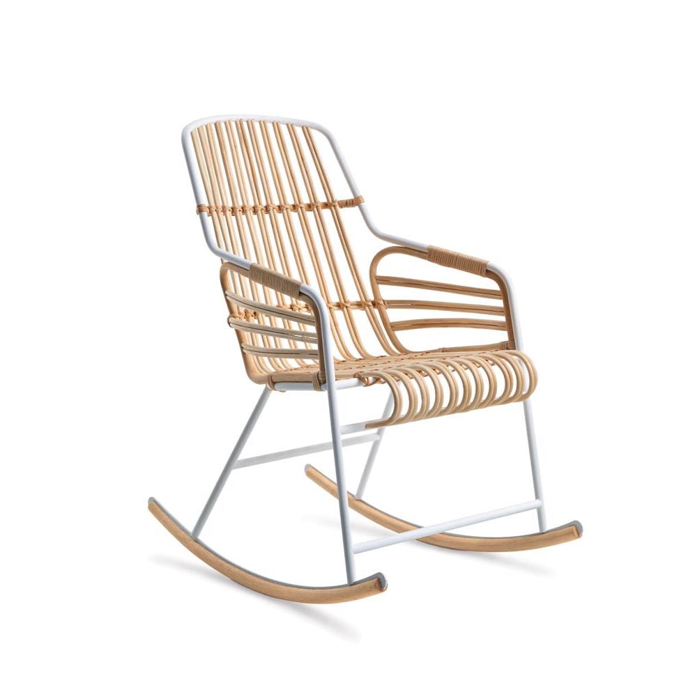 Casamania & Horm Raphia Rattan Rocking Chair