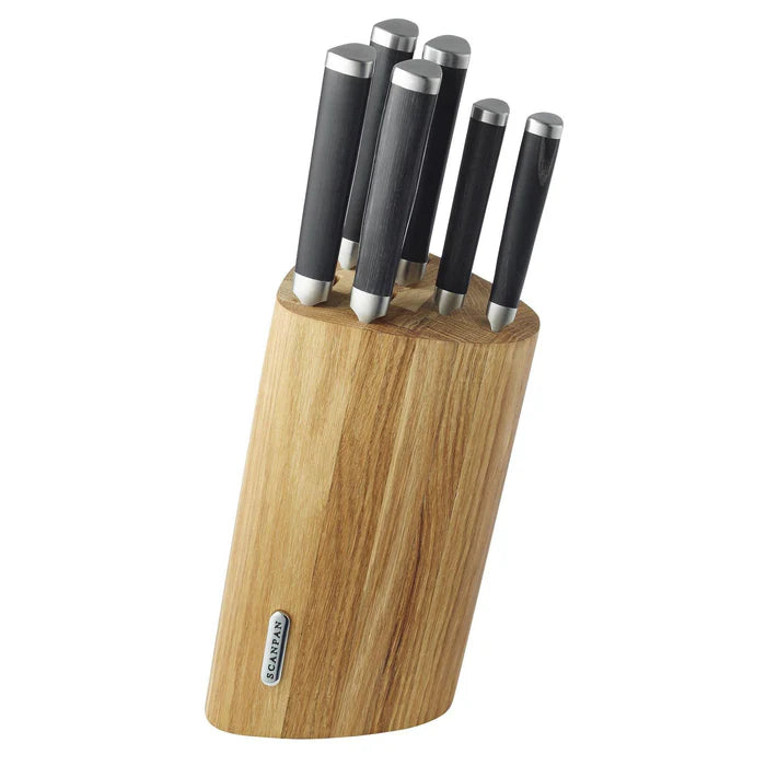 SCANPAN Maitre D Oak Knife Block 7pcs