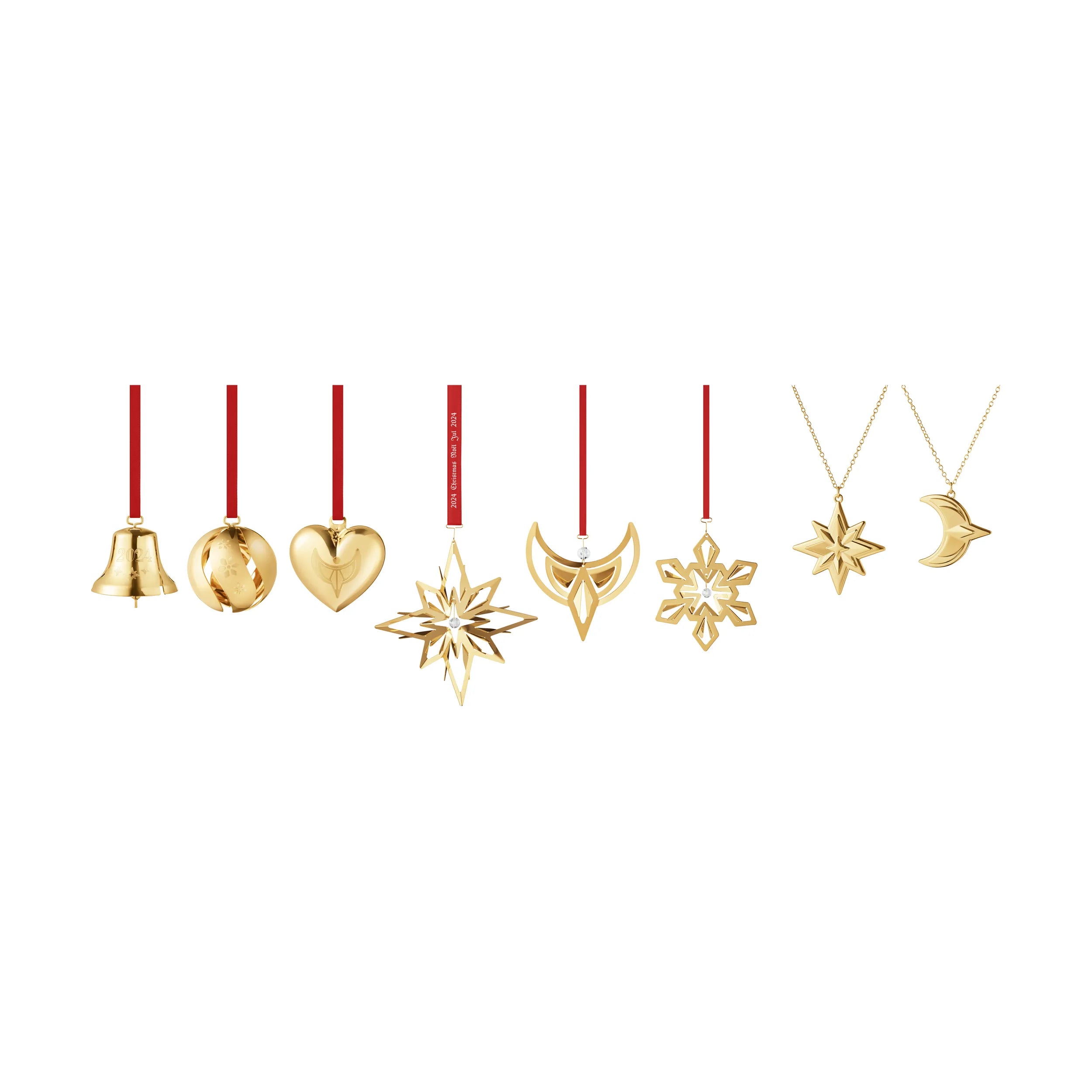 Georg Jensen Christmas Ornament Set Gold 2024 8pcs