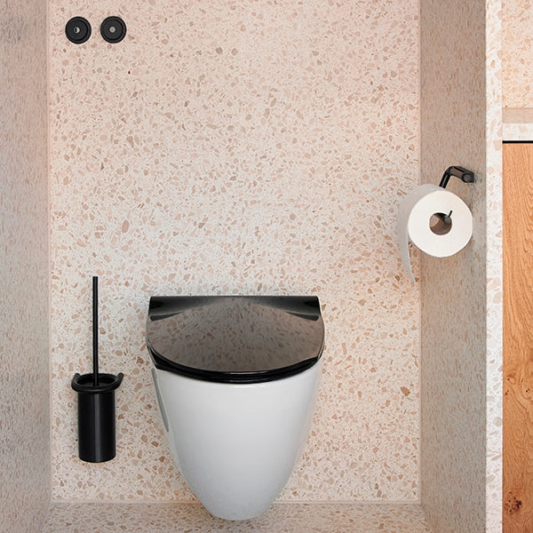 d Line Toilet Roll Holder Black