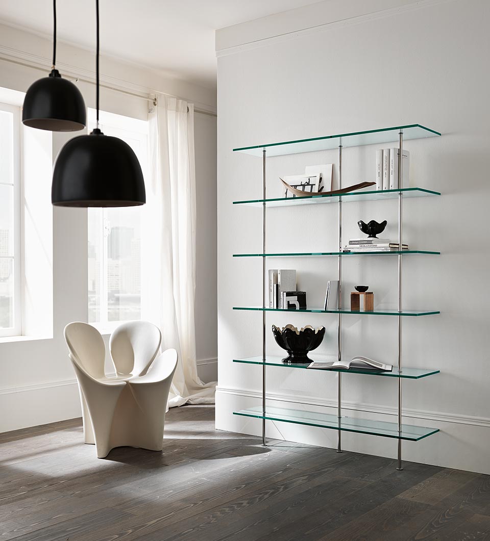 Tonelli TRANSPARENZA Glass Wall Shelving