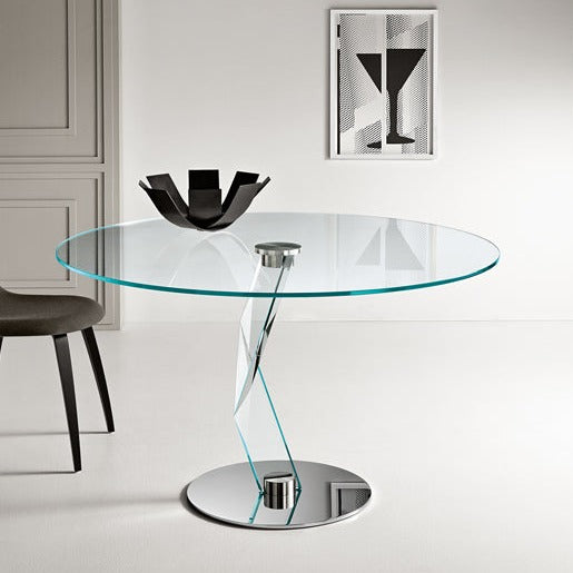 Tonelli BAKKARAT ALTO Round Glass Table