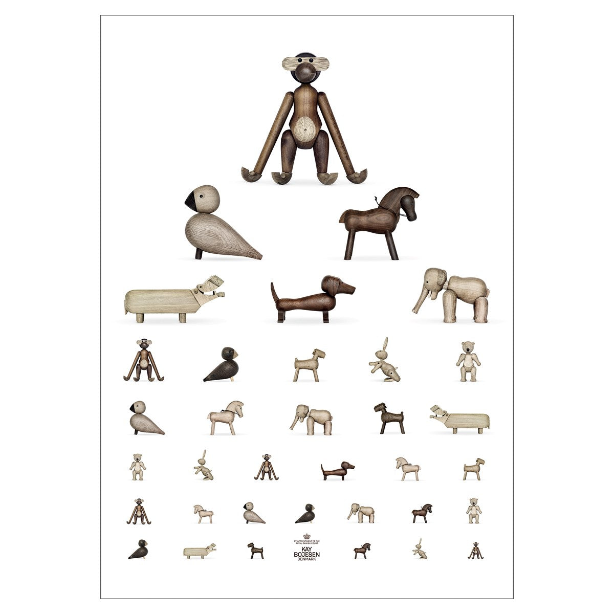 Kay Bojesen Animals Eye Chart Poster