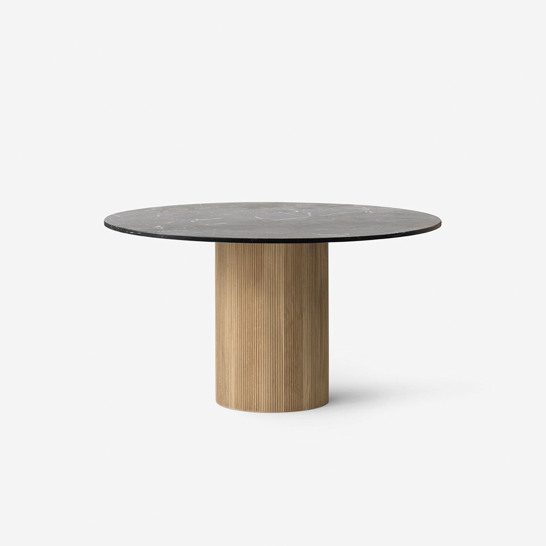 Vipp 494 Cabin Round Marble Table w Light Oak Base