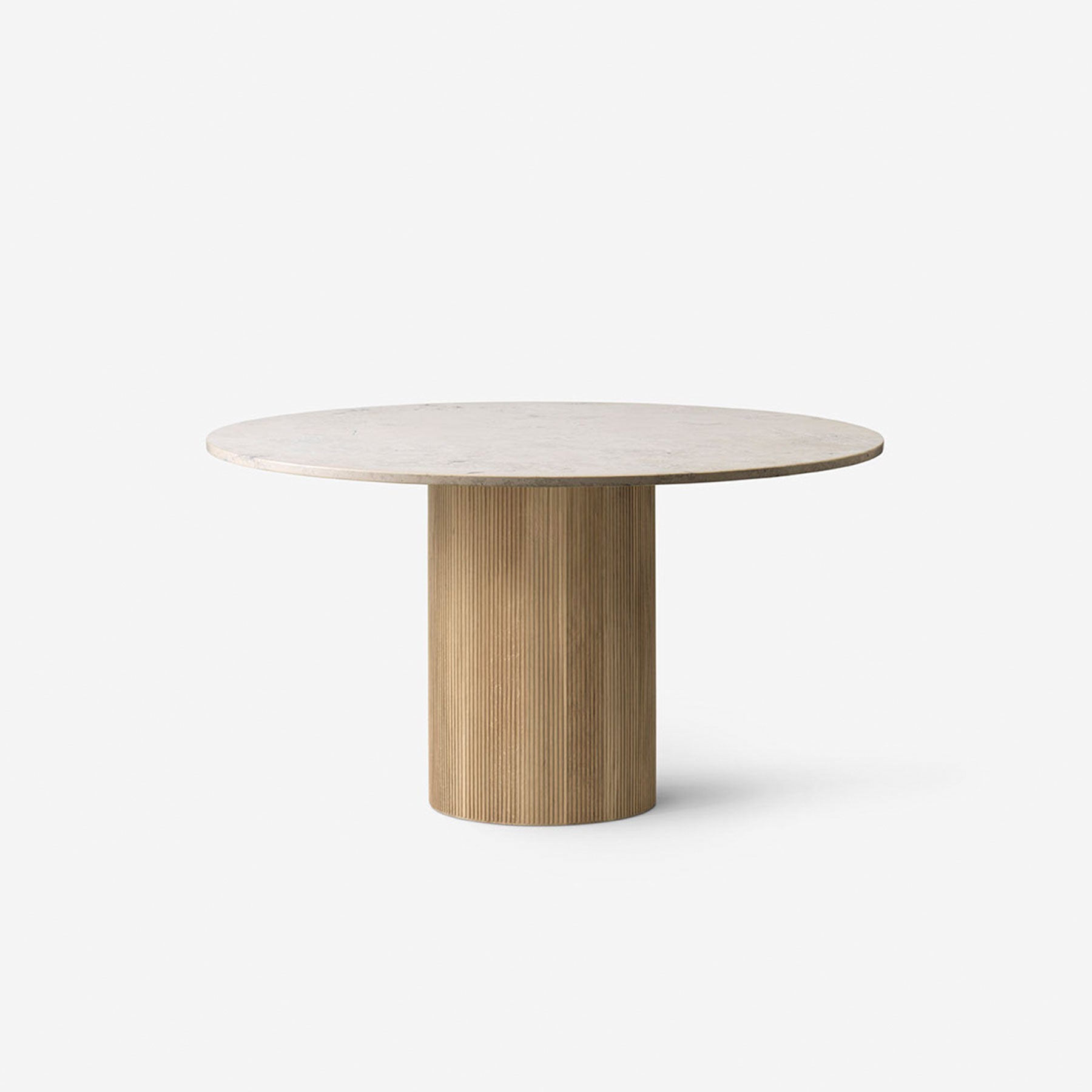 Vipp 495 Cabin Round Marble Table w Light Oak Base