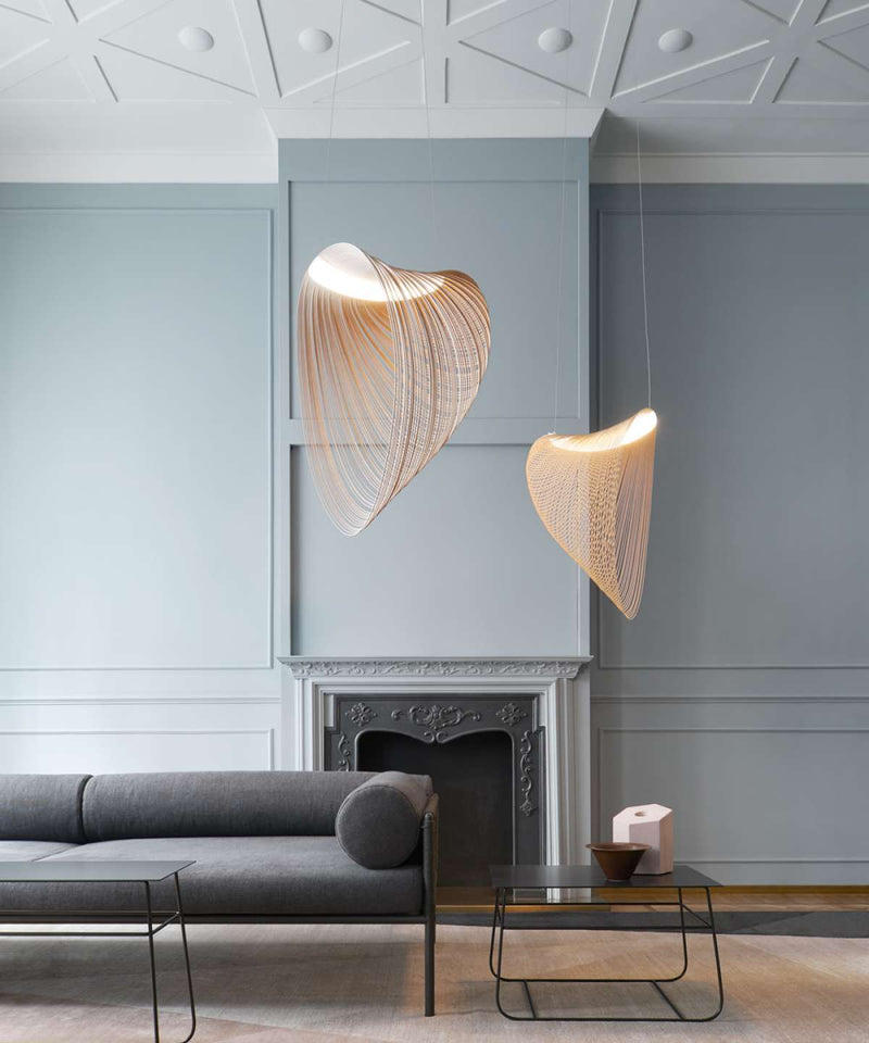 Luceplan Illan Led Suspension light in Birch