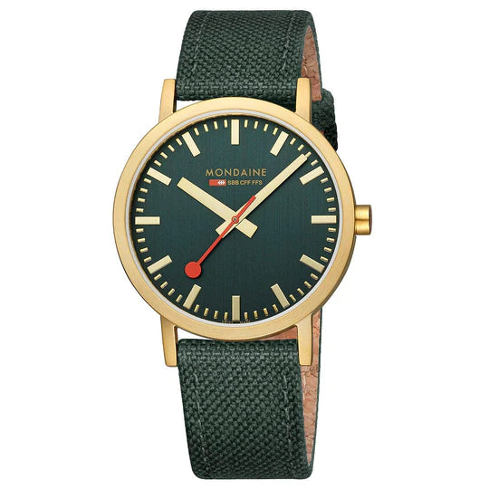 Mondaine Watch CLASSIC G Forest Green 40mm